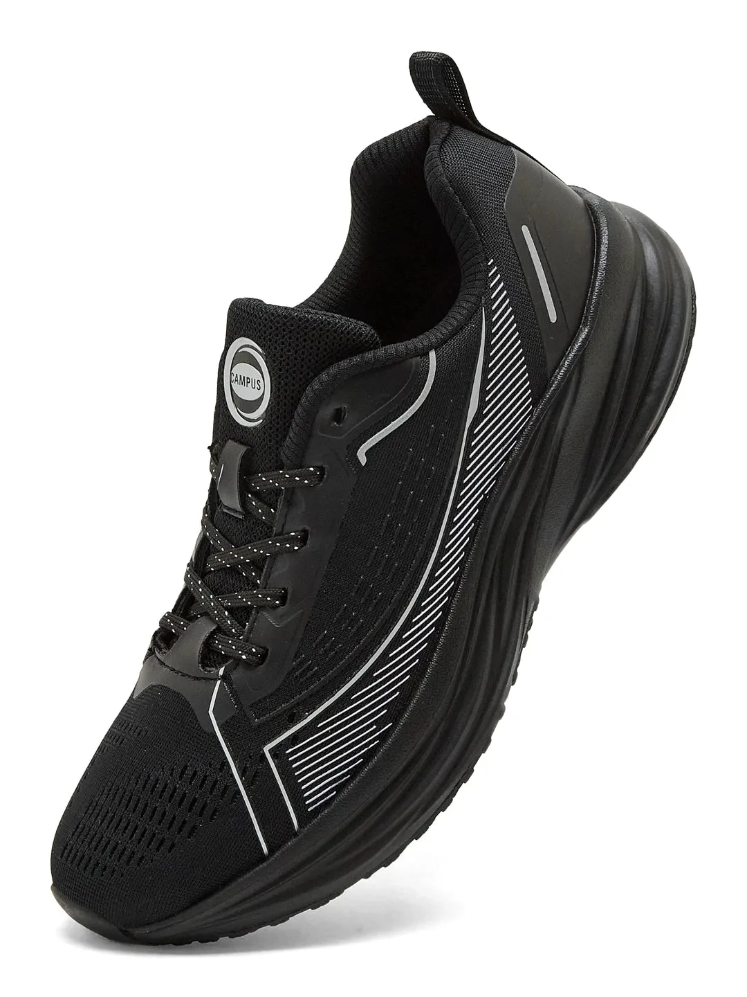 SPINE Black Men's Running Shoes sold by Campus Shoes product image thumbnail 3