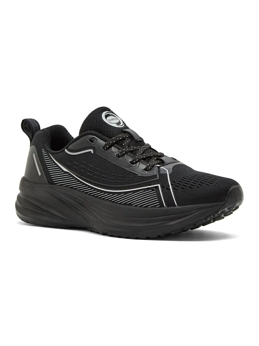 SPINE Black Men's Running Shoes sold by Campus Shoes product image thumbnail 2