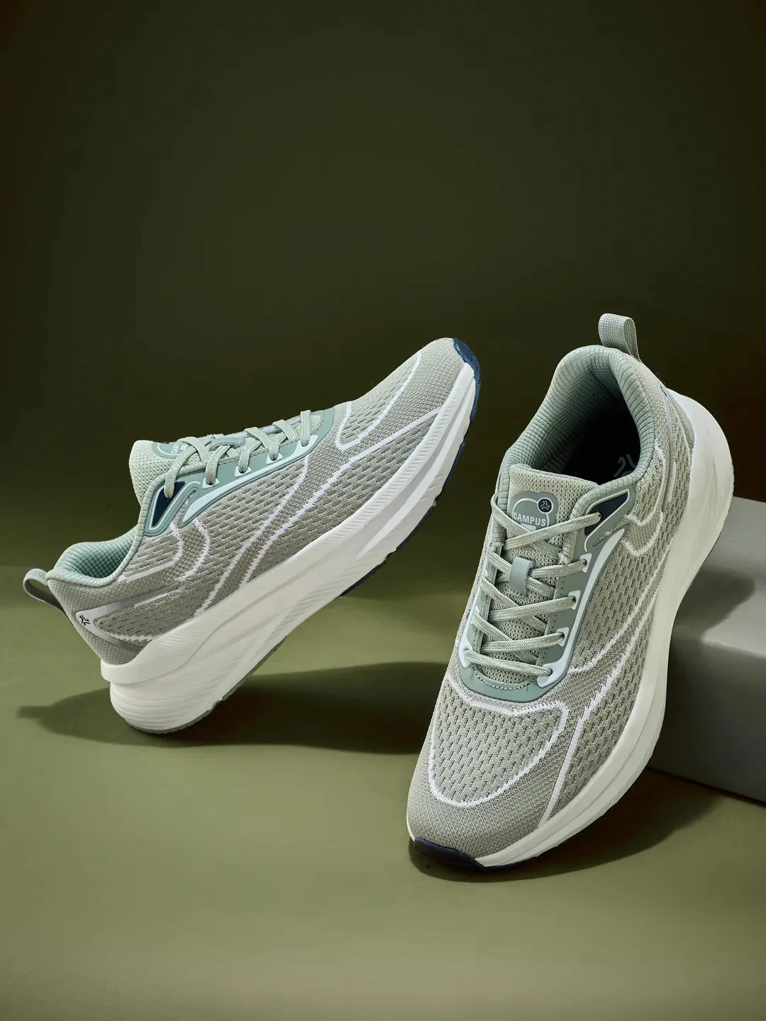KRIVO Green Men's Running Shoes sold by Campus Shoes