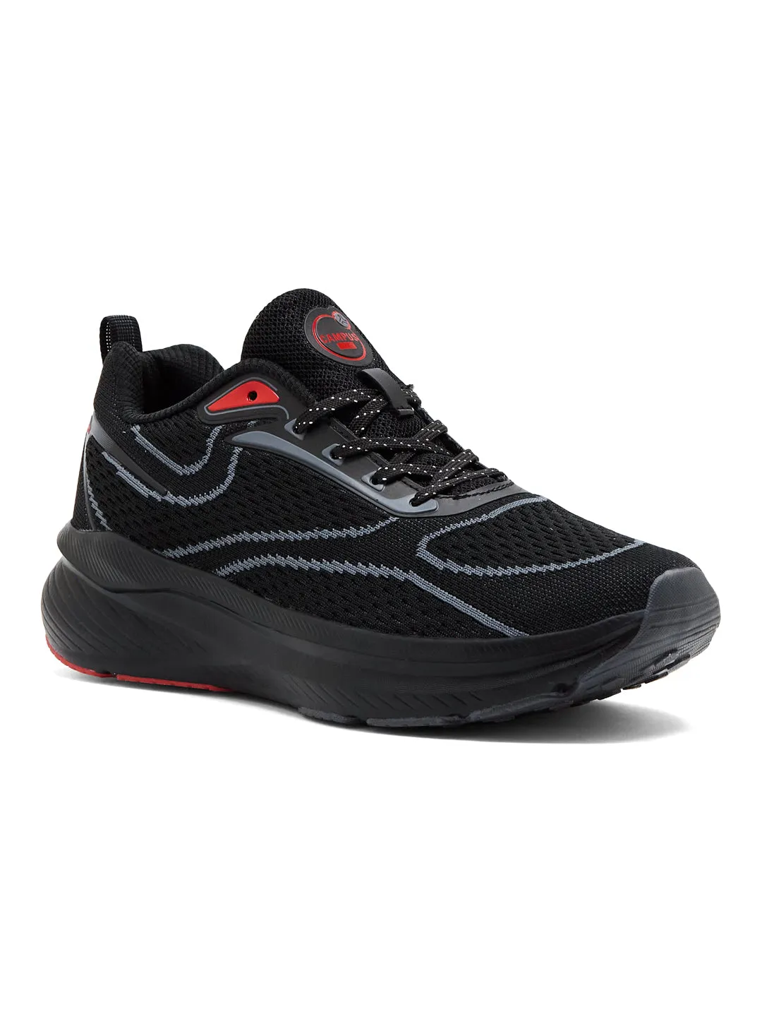 KRIVO Black Men's Running Shoes sold by Campus Shoes product image thumbnail 2