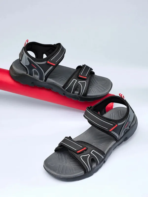 GC-22172 Black Men's Sandals made by Campus Shoes