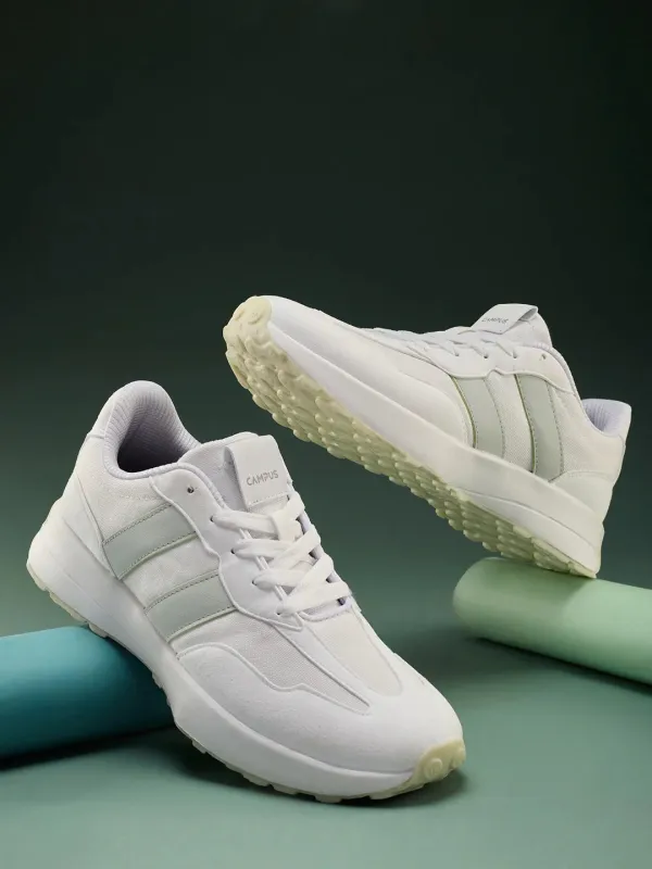 BRISK White Men's Sneakers made by Campus Shoes