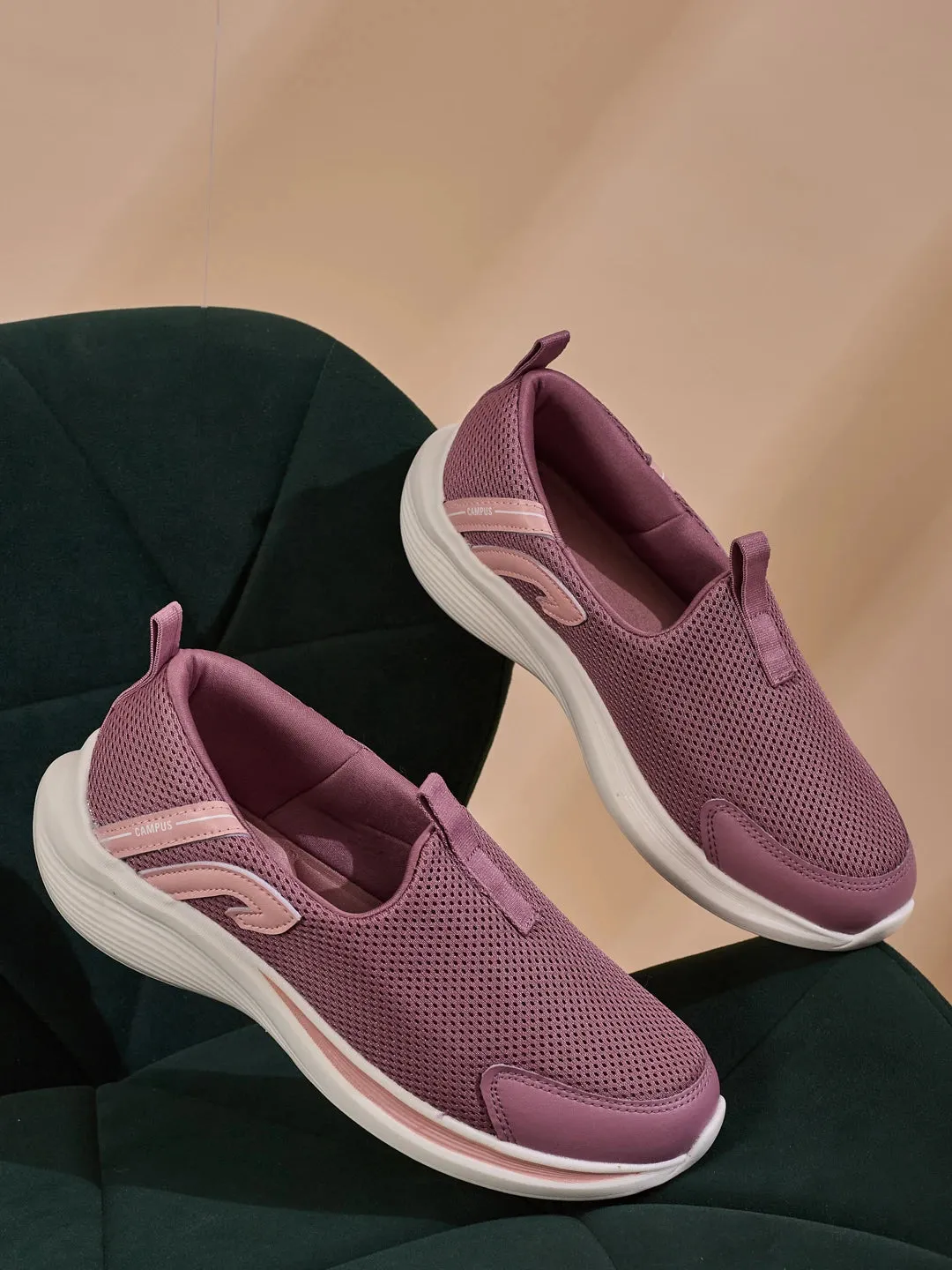 AMBLE Mauve Women's Walking Shoes sold by Campus Shoes