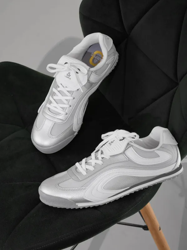 HIGHBIRD Silver Women's Sneakers made by Campus Shoes