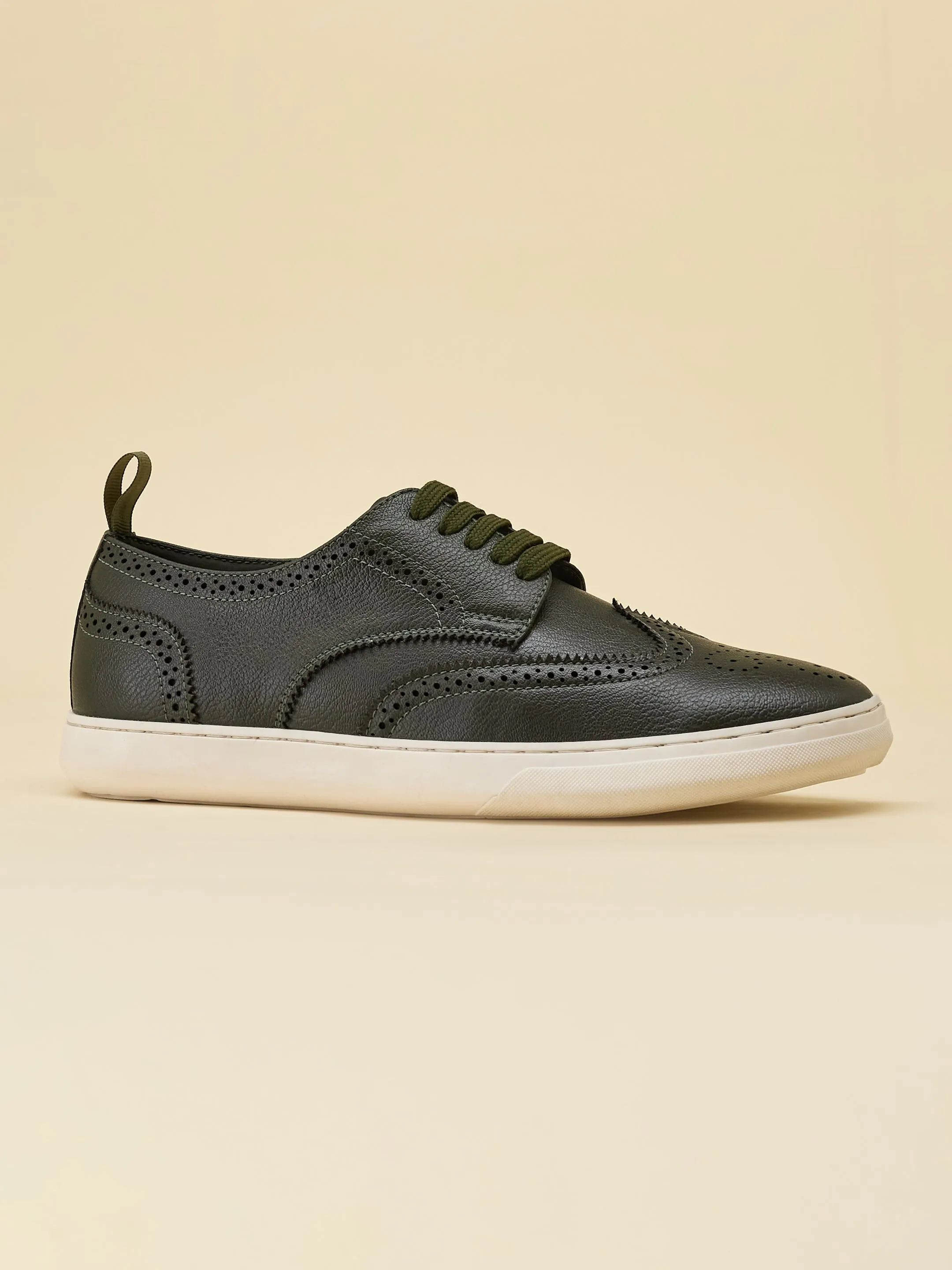 ELAN-27 Olive Men's Formal's Sneakers sold by Campus Shoes product image thumbnail 2