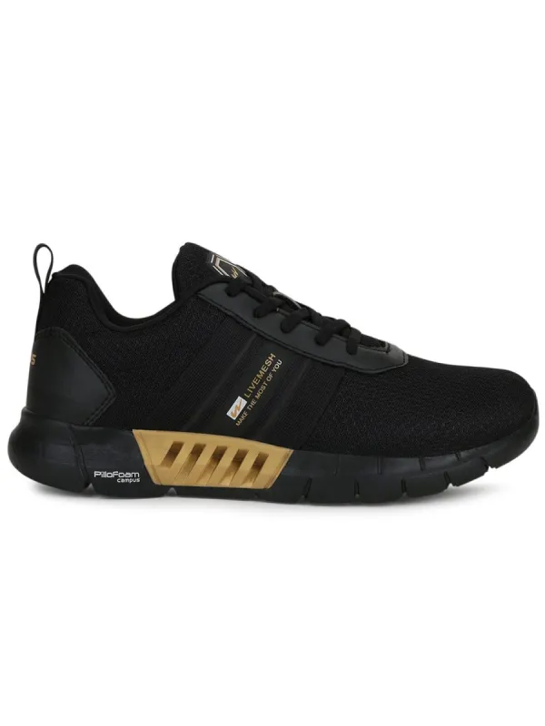 CORNER PRO Black Men's Running Shoes sold by Campus Shoes