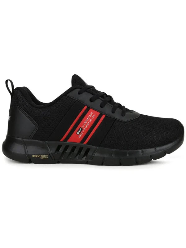 CORNER PRO Black Men's Running Shoes sold by Campus Shoes