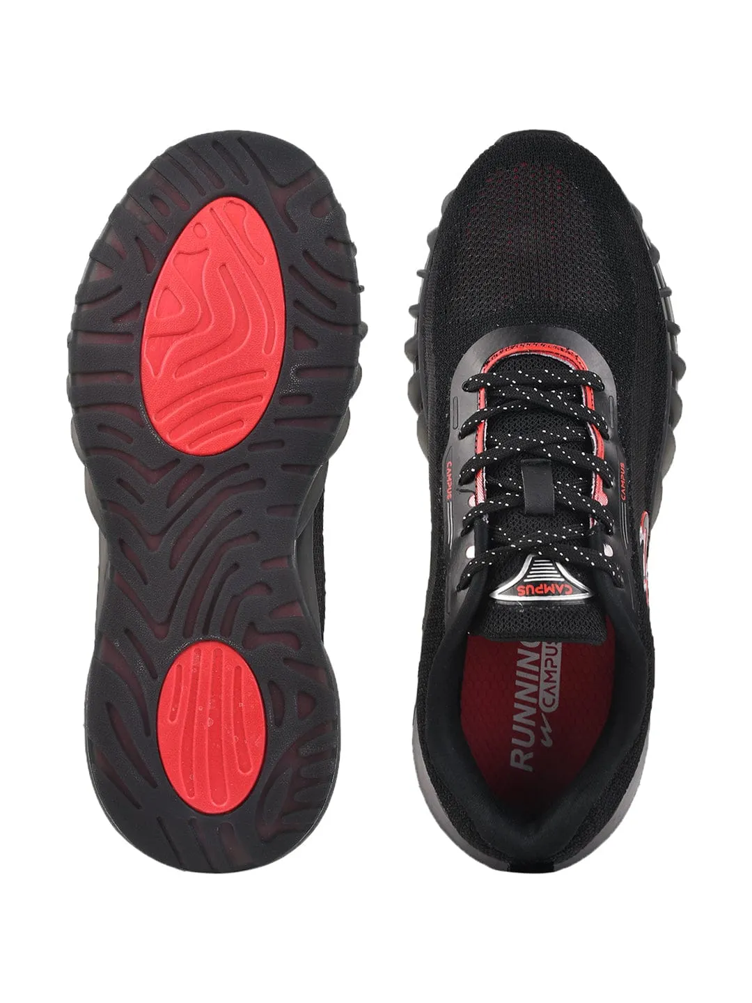 HOOD Black Men's Running Shoes sold by Campus Shoes product image thumbnail 4