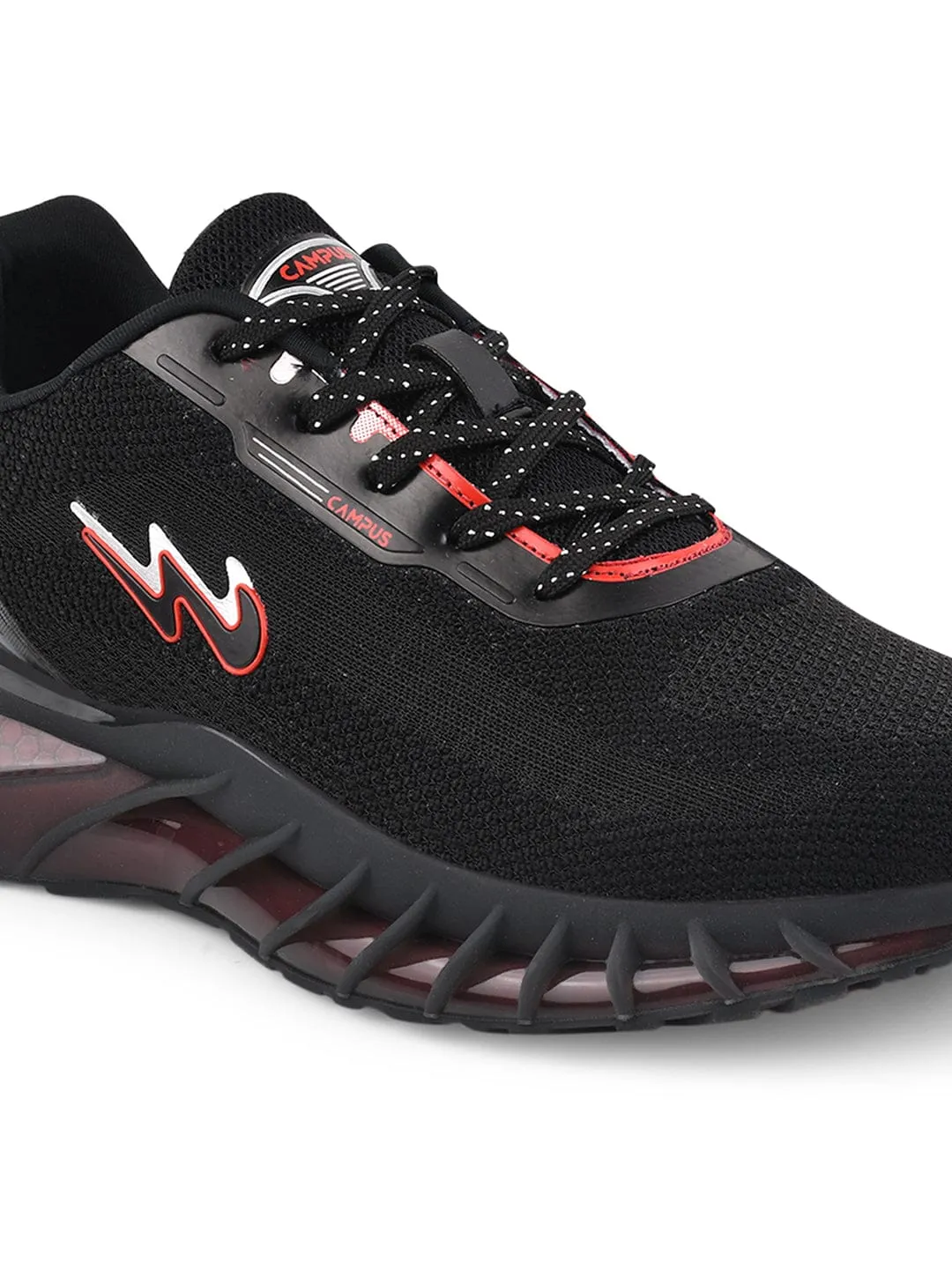 HOOD Black Men's Running Shoes sold by Campus Shoes product image thumbnail 5