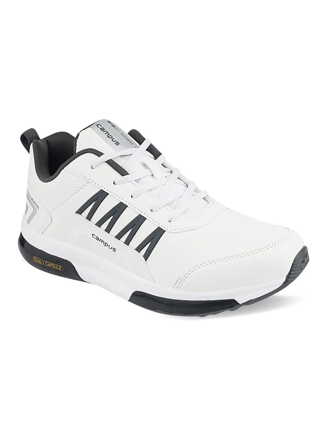 BRAZIL-PU White Men's Running Shoes sold by Campus Shoes product image thumbnail 2