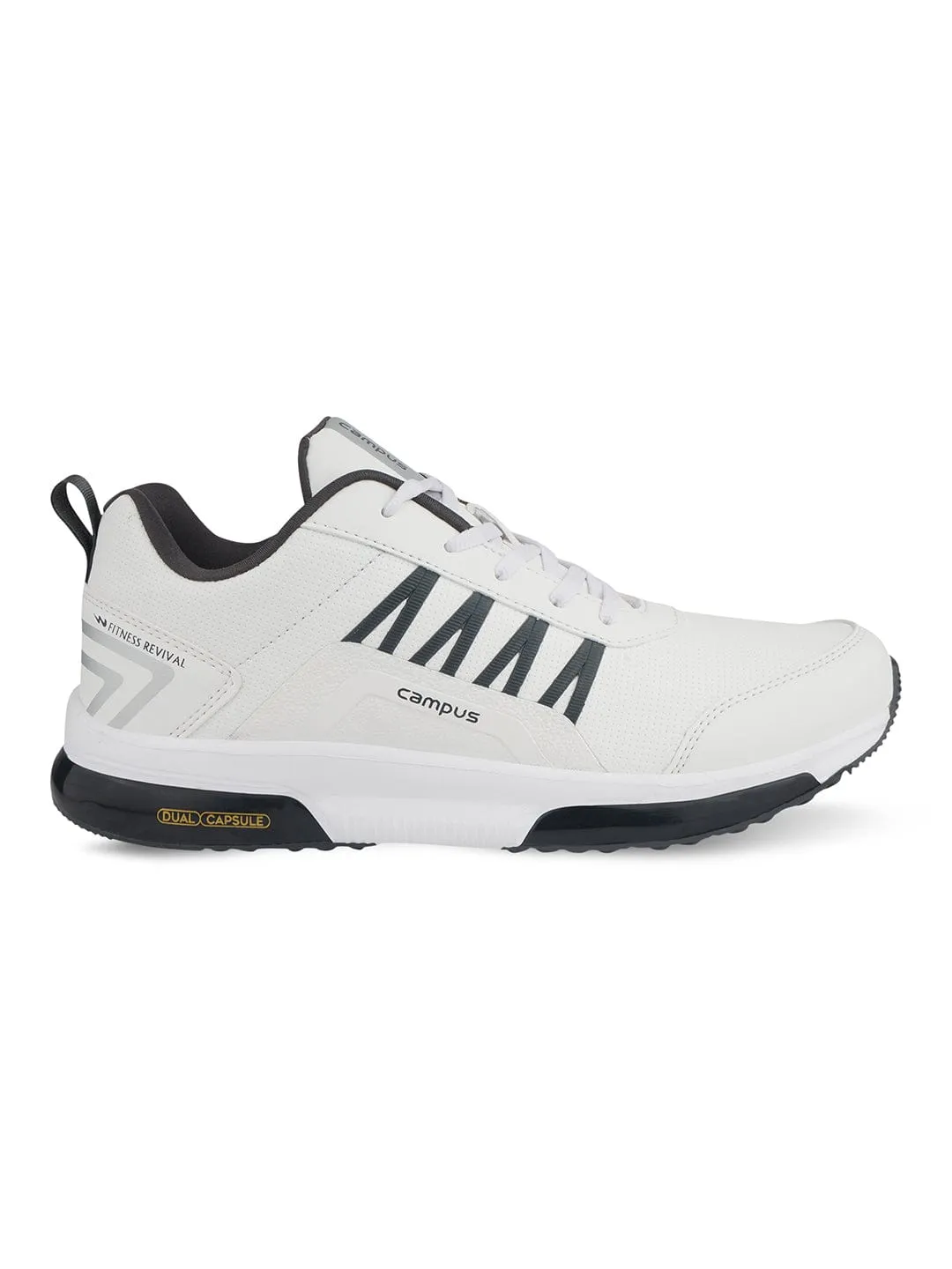 BRAZIL-PU White Men's Running Shoes sold by Campus Shoes