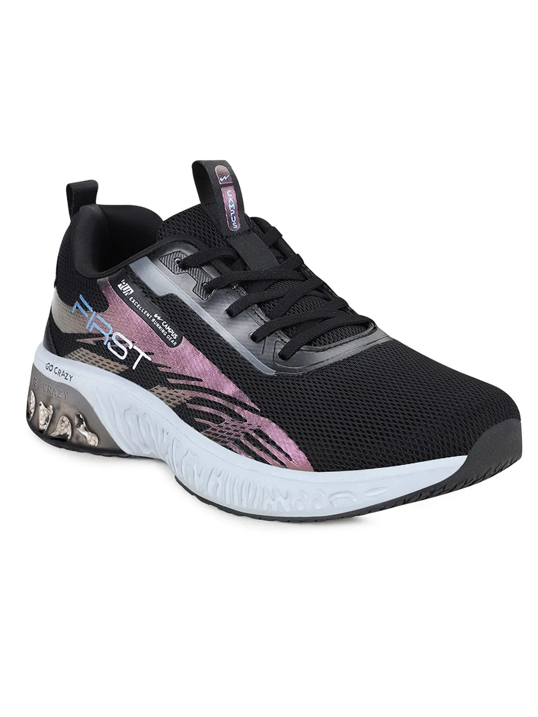 FIRST Black Men's Running Shoes sold by Campus Shoes product image thumbnail 2
