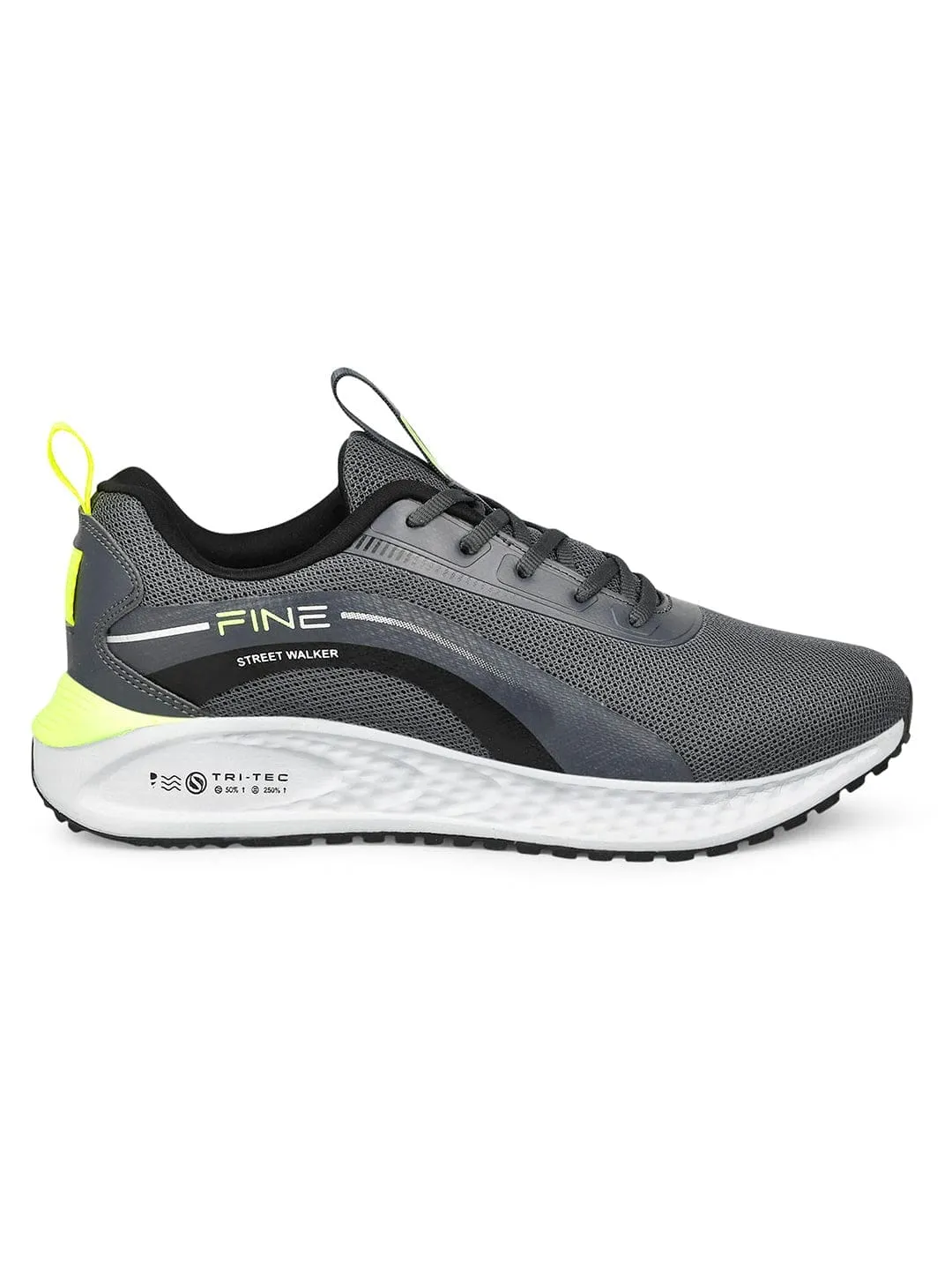FINE Grey Men's Running Shoes sold by Campus Shoes
