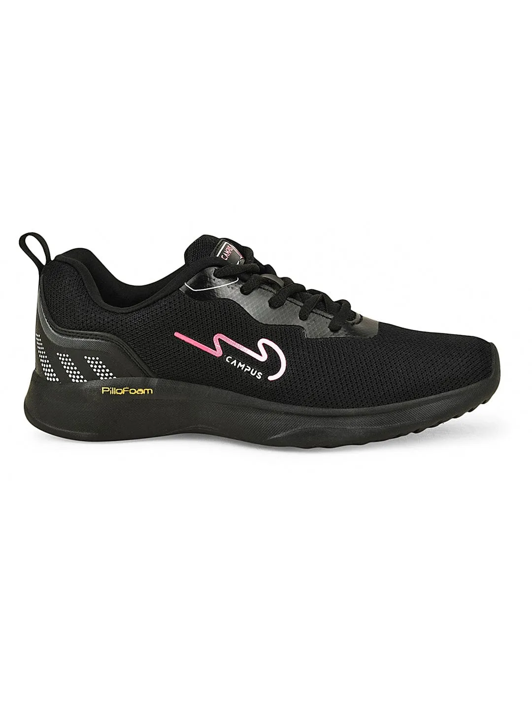 CAMP PEANUT Black Women's Running Shoes sold by Campus Shoes