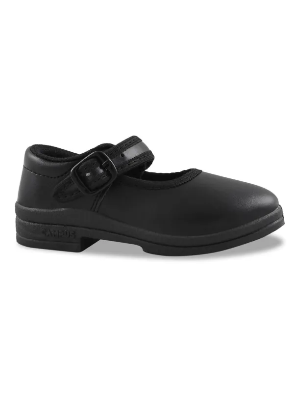 CS-A10A Black Girl's School Shoes sold by Campus Shoes