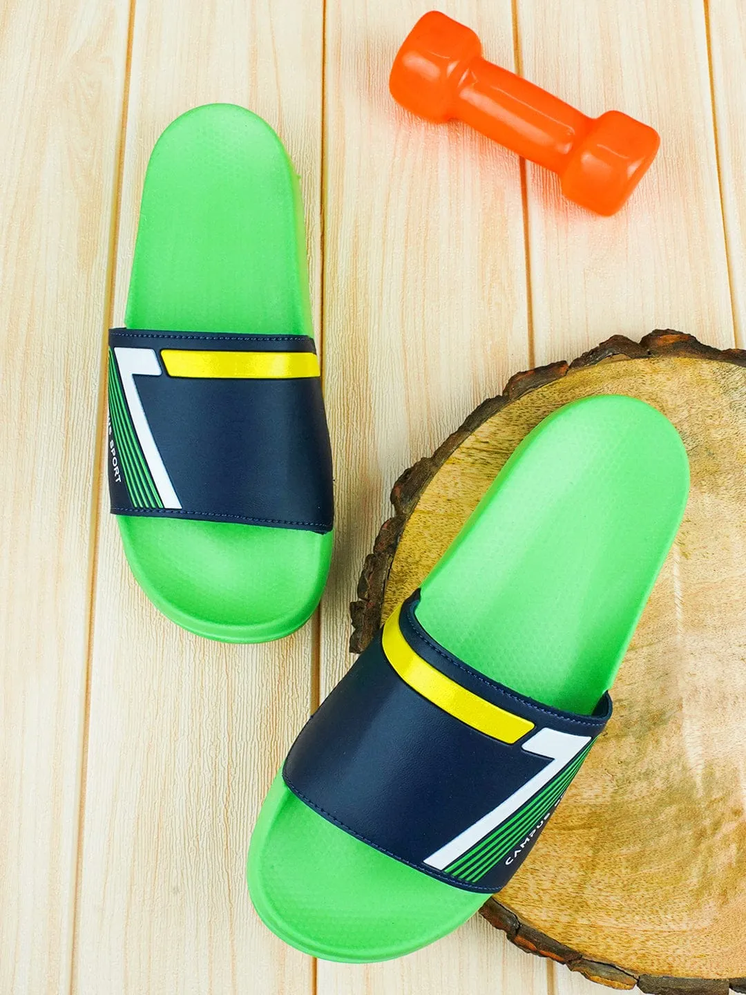 SL-432 Green Men's Slides sold by Campus Shoes product image thumbnail 5