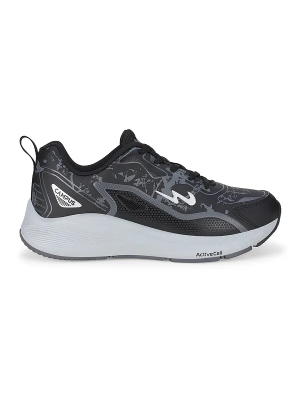 CAMP-DRAX Black Men's Running Shoes sold by Campus Shoes