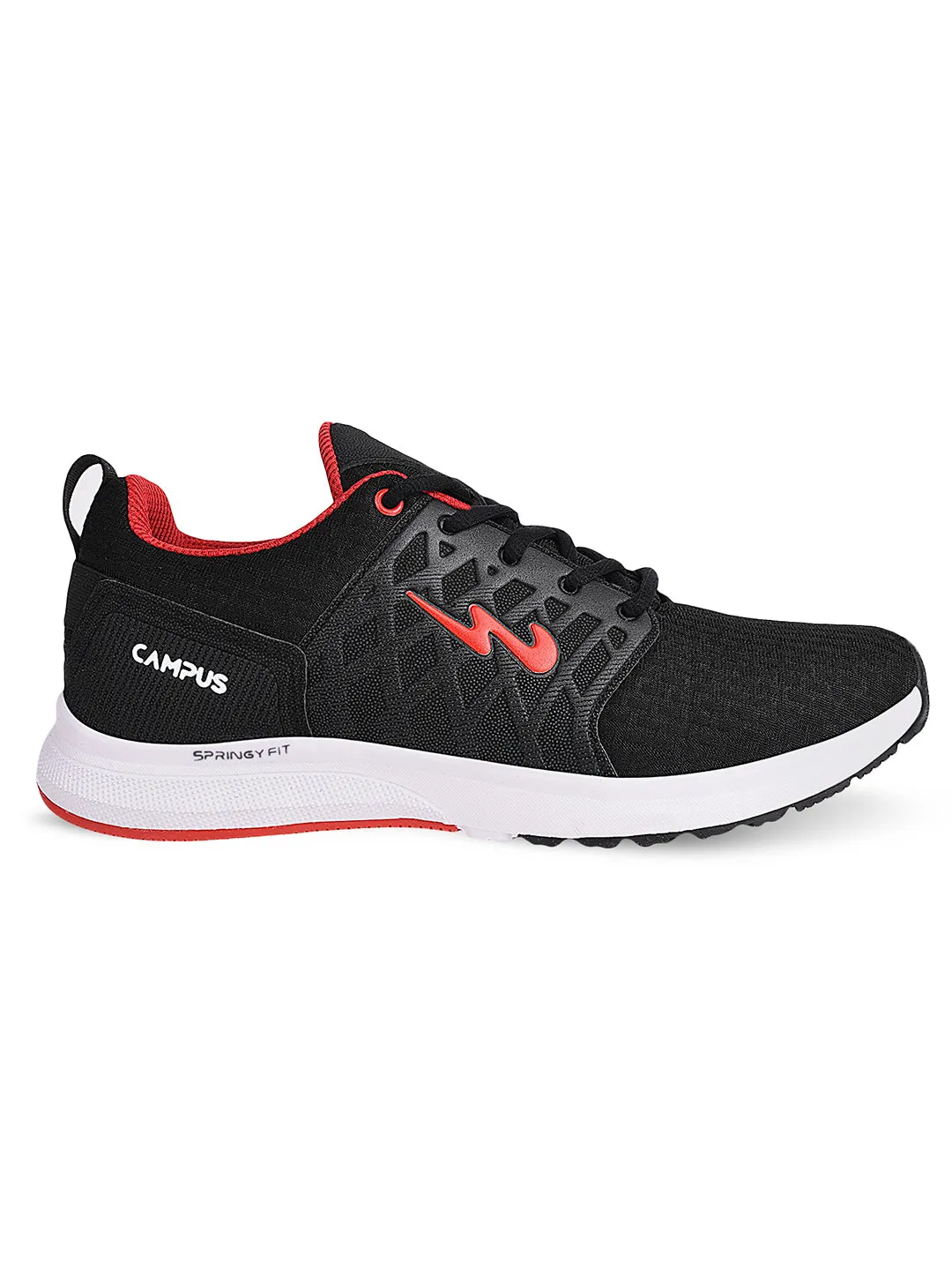 RODEO Pro Black Men's Running Shoes sold by Campus Shoes