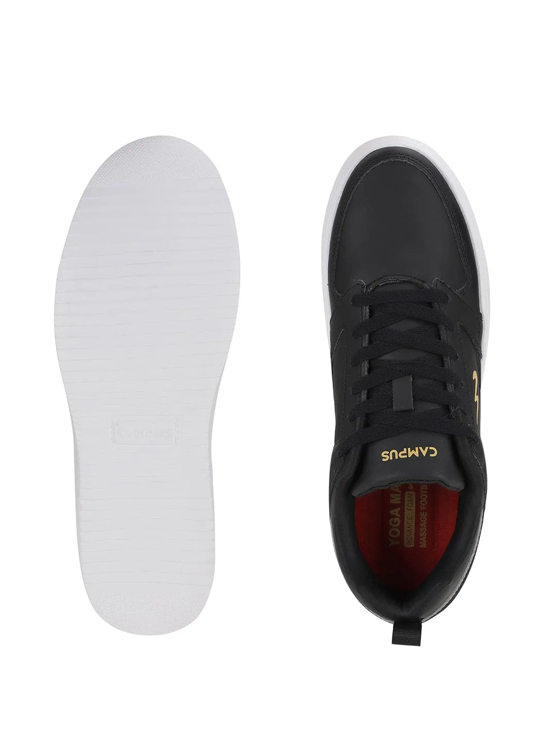 CHOCK Black Men's Sneakers sold by Campus Shoes product image thumbnail 4