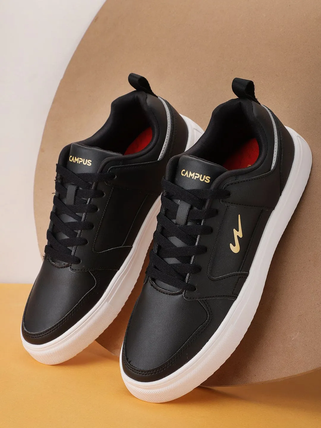 CHOCK Black Men's Sneakers sold by Campus Shoes product image thumbnail 5