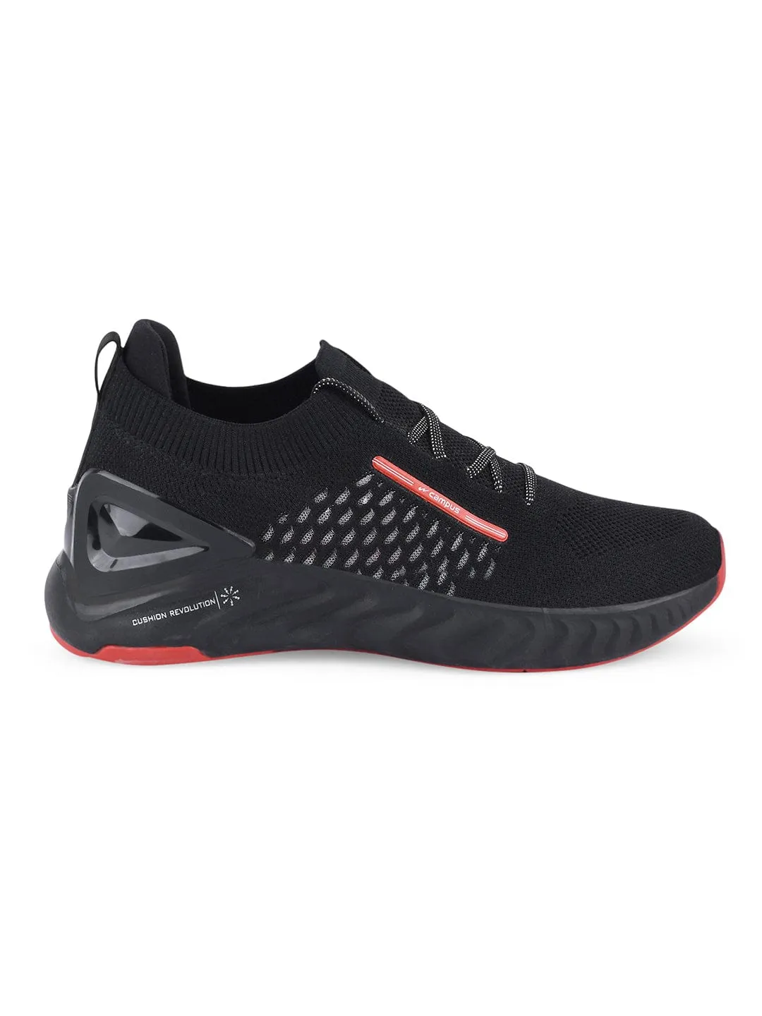 STREET-RUN Black Men's Running Shoes sold by Campus Shoes