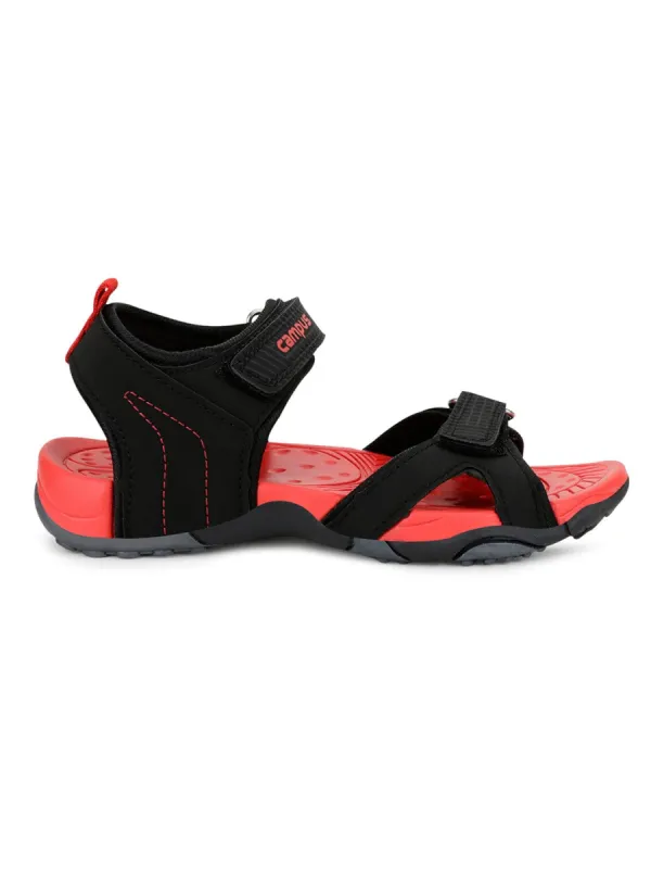 STRING-2 Black Men's Sports Sandals sold by Campus Shoes