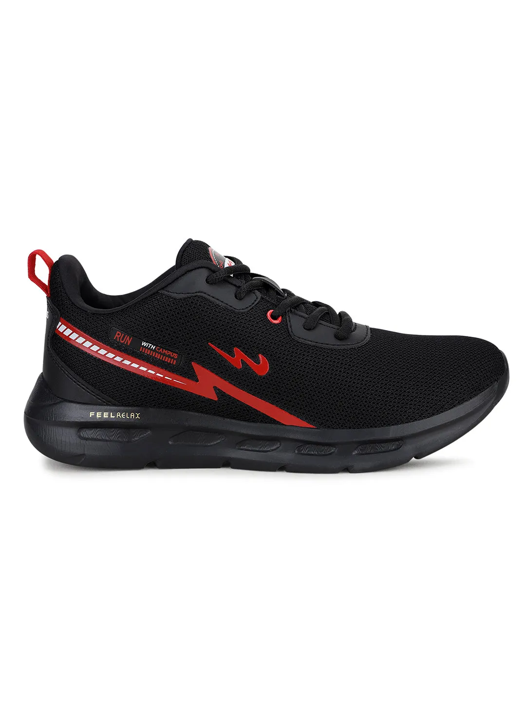 RUNNER Black Men's Running Shoes sold by Campus Shoes