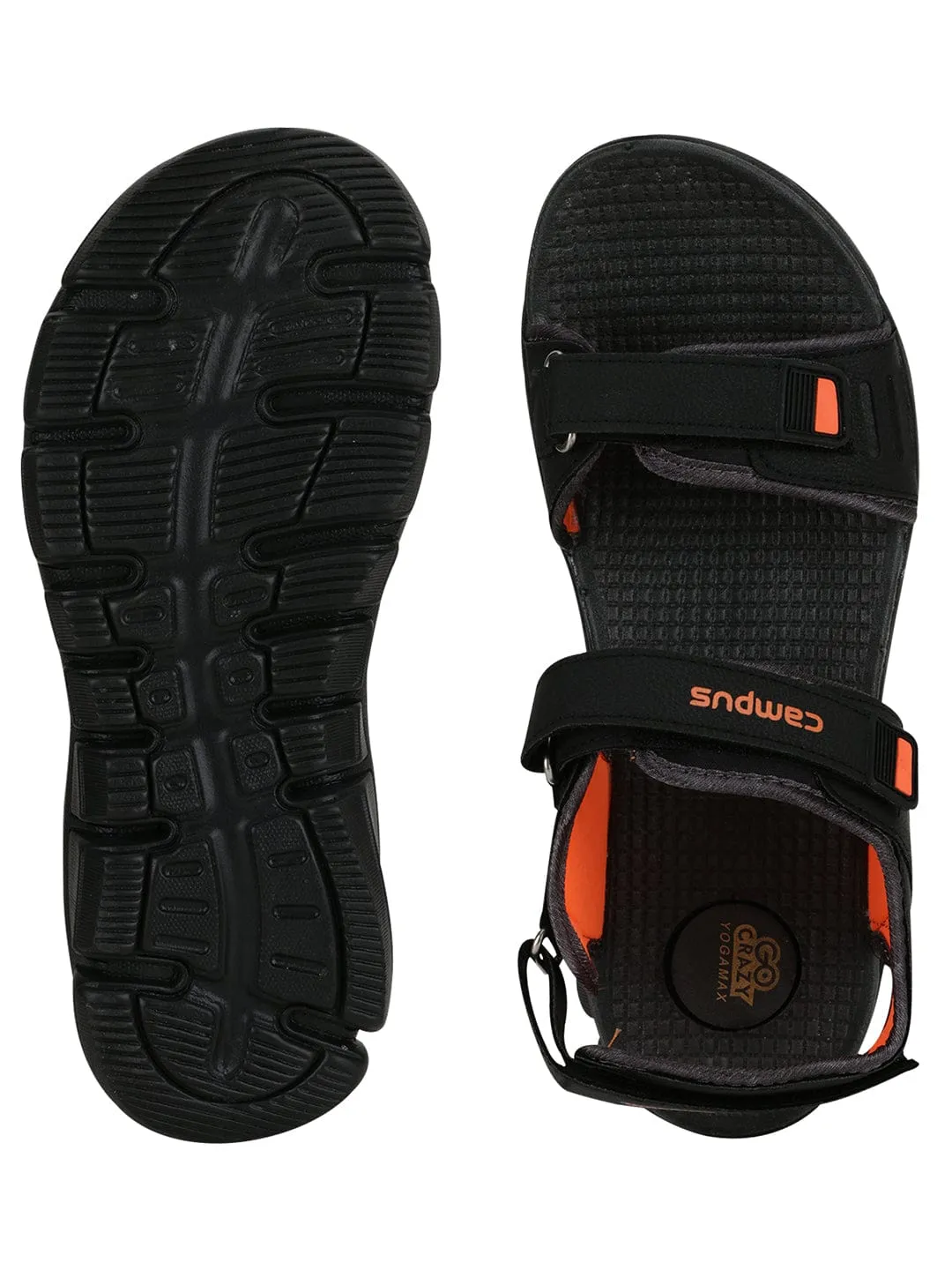 GC-02 Black Men's Sandals sold by Campus Shoes product image thumbnail 4