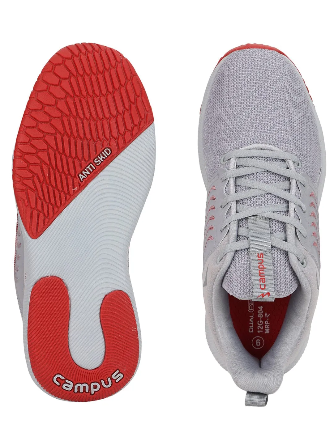 JUNO Grey Men's Running Shoes sold by Campus Shoes product image thumbnail 4