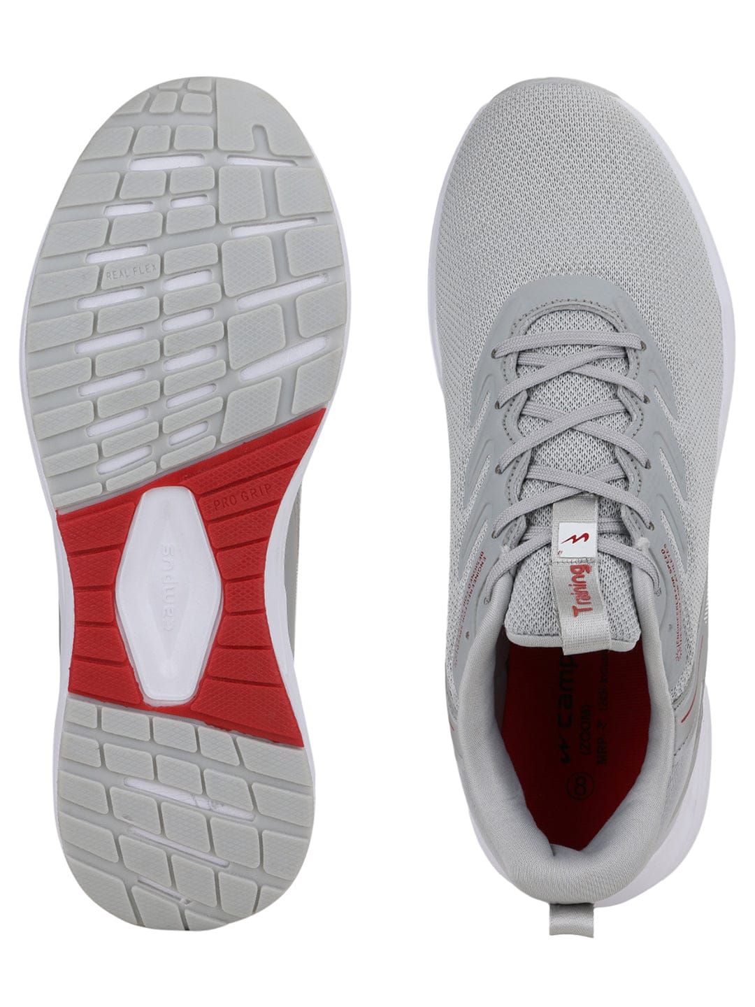 ZOOM Grey Men's Running Shoes sold by Campus Shoes product image thumbnail 4