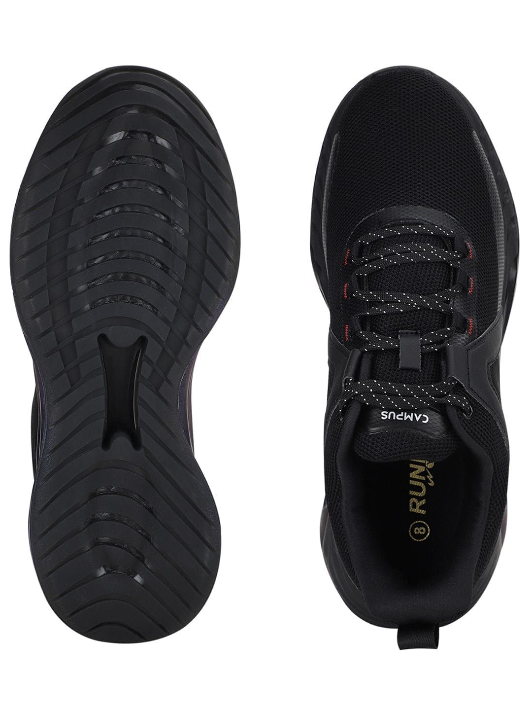 ADVENTURE Black Men's Running Shoes sold by Campus Shoes product image thumbnail 4