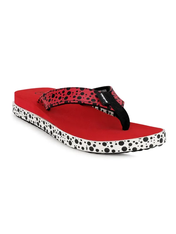 GCL-2007A Red Women's Flip Flops sold by Campus Shoes