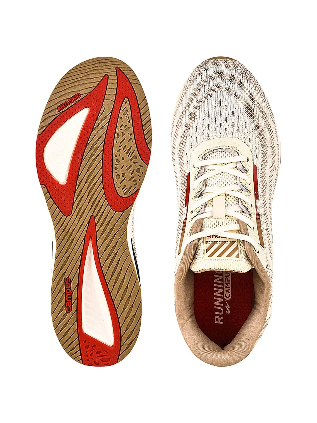 ELECTRO Off White Men's Running Shoes sold by Campus Shoes product image thumbnail 4