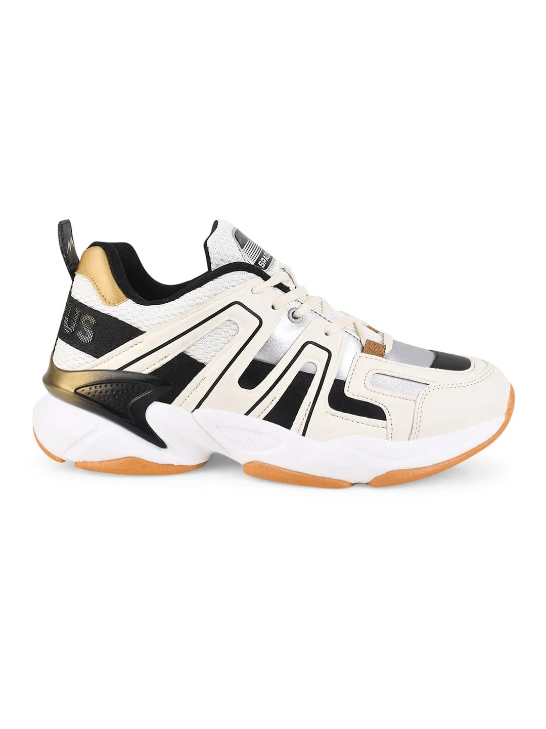 SPACE-RIDER White Men's Sneakers sold by Campus Shoes