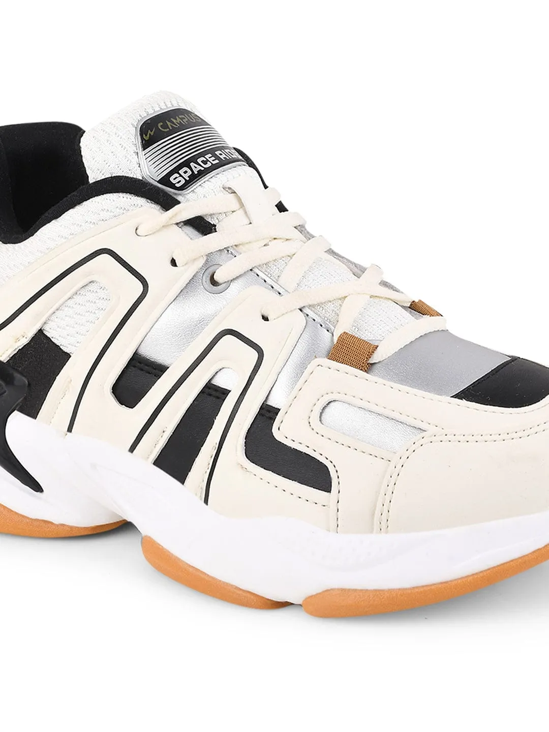 SPACE-RIDER White Men's Sneakers sold by Campus Shoes product image thumbnail 4
