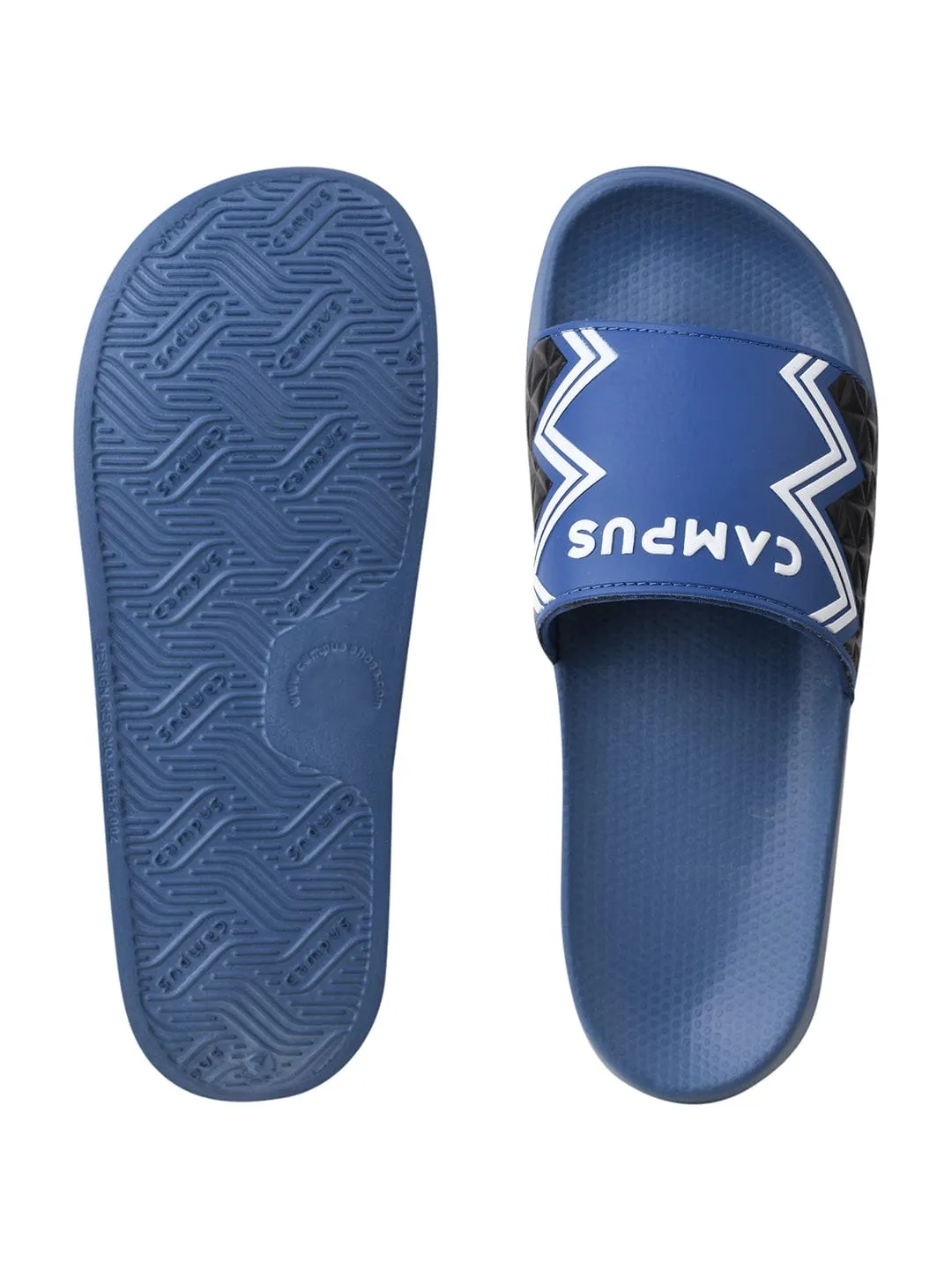 SL-427 Blue Men's Slides sold by Campus Shoes product image thumbnail 4