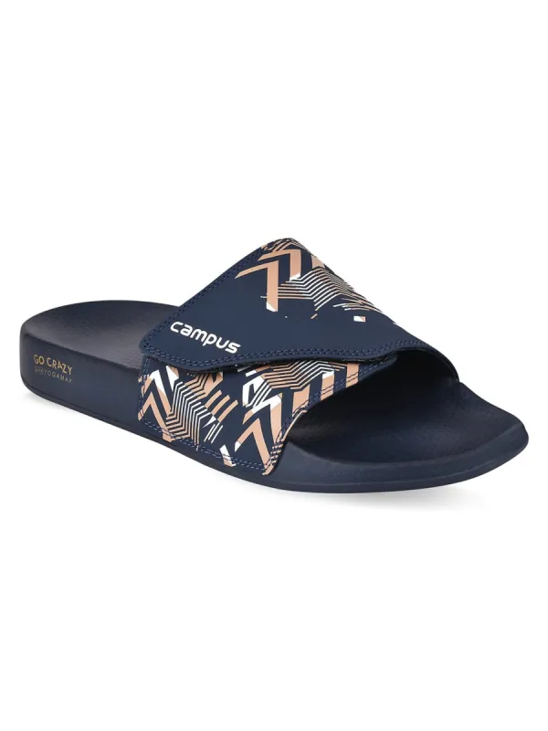 SL-422 Blue Men's Slides sold by Campus Shoes