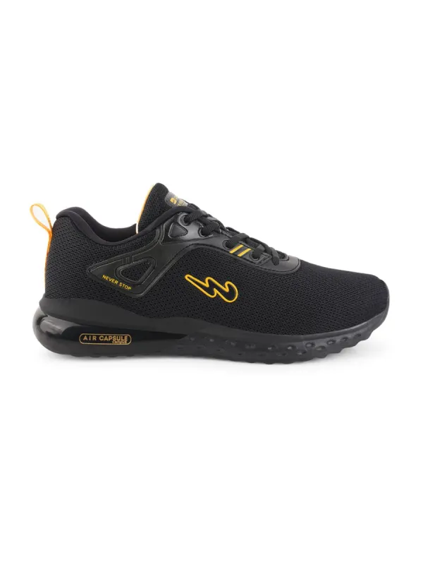 GAMMA Black Men's Running Shoes sold by Campus Shoes