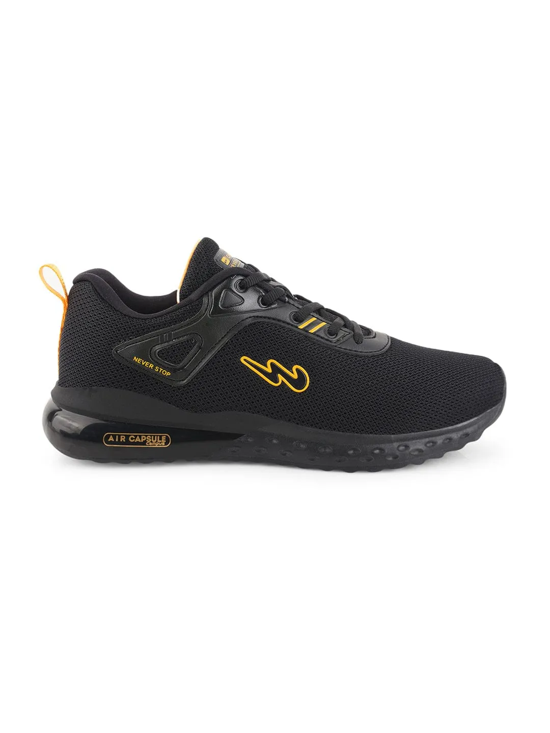 GAMMA Black Men's Running Shoes sold by Campus Shoes