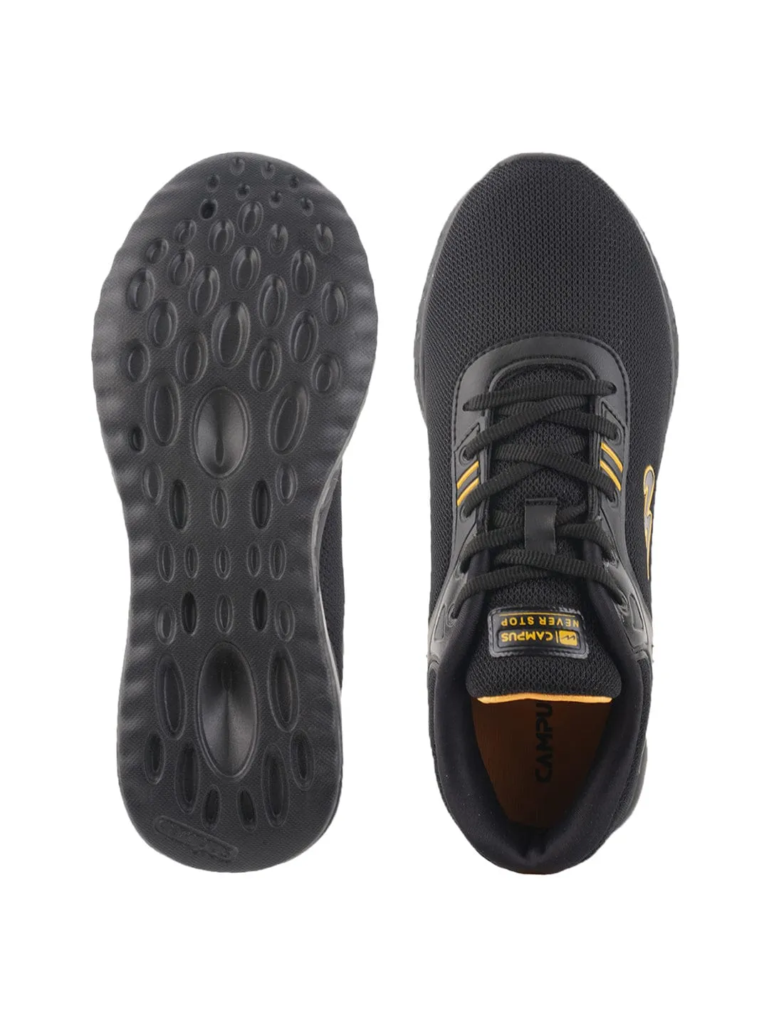 GAMMA Black Men's Running Shoes sold by Campus Shoes product image thumbnail 4