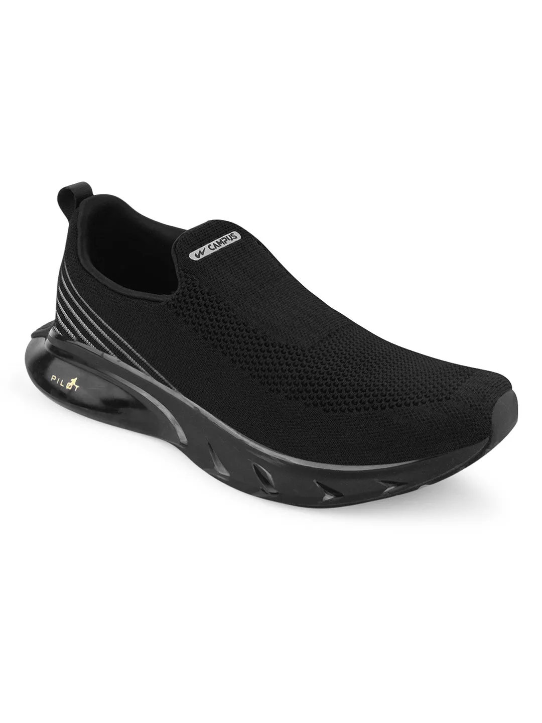 PILOT Black Men's Walking Shoes sold by Campus Shoes product image thumbnail 2