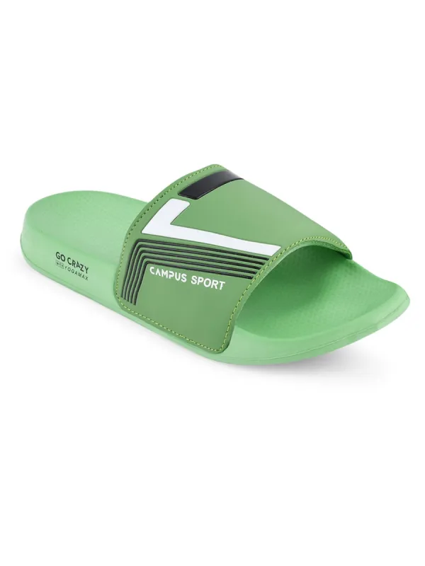 SL-432 Green Men's Slides sold by Campus Shoes
