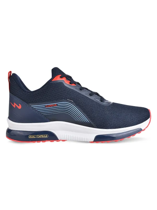 SOLID Navy Men's Running Shoes sold by Campus Shoes