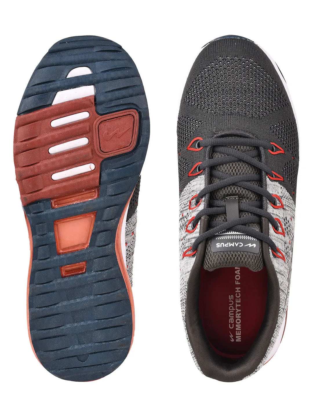 PERIS Light Grey Men's Running Shoes sold by Campus Shoes product image thumbnail 5