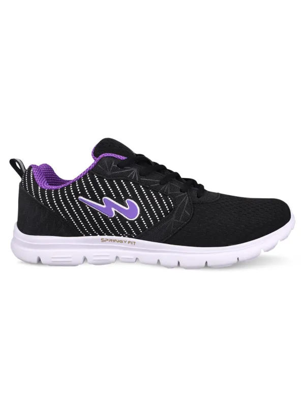 ELARA Black Women's Running Shoes sold by Campus Shoes