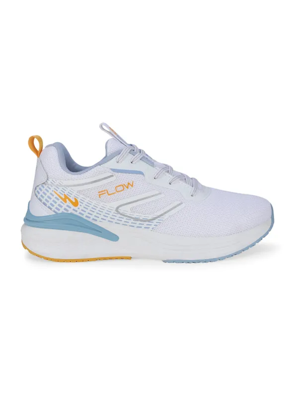 FLOW PRO White Men's Running Shoes sold by Campus Shoes