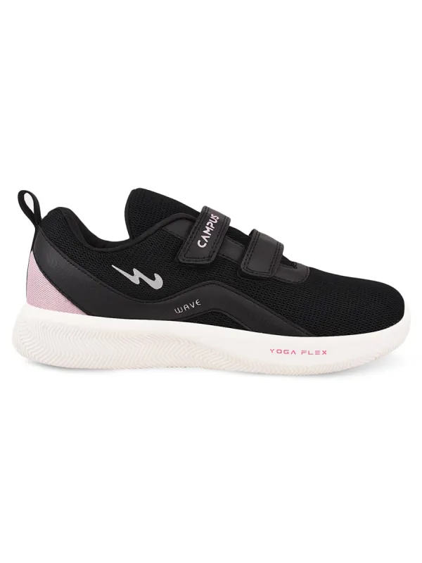FEATHER Black Women's Running Shoes sold by Campus Shoes
