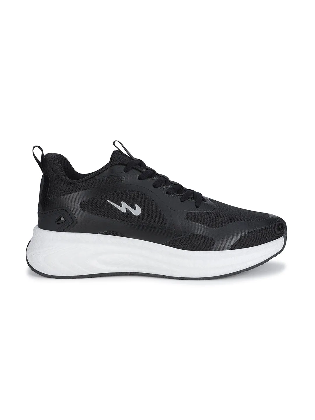 SNUG Black Men's Sports Shoes sold by Campus Shoes