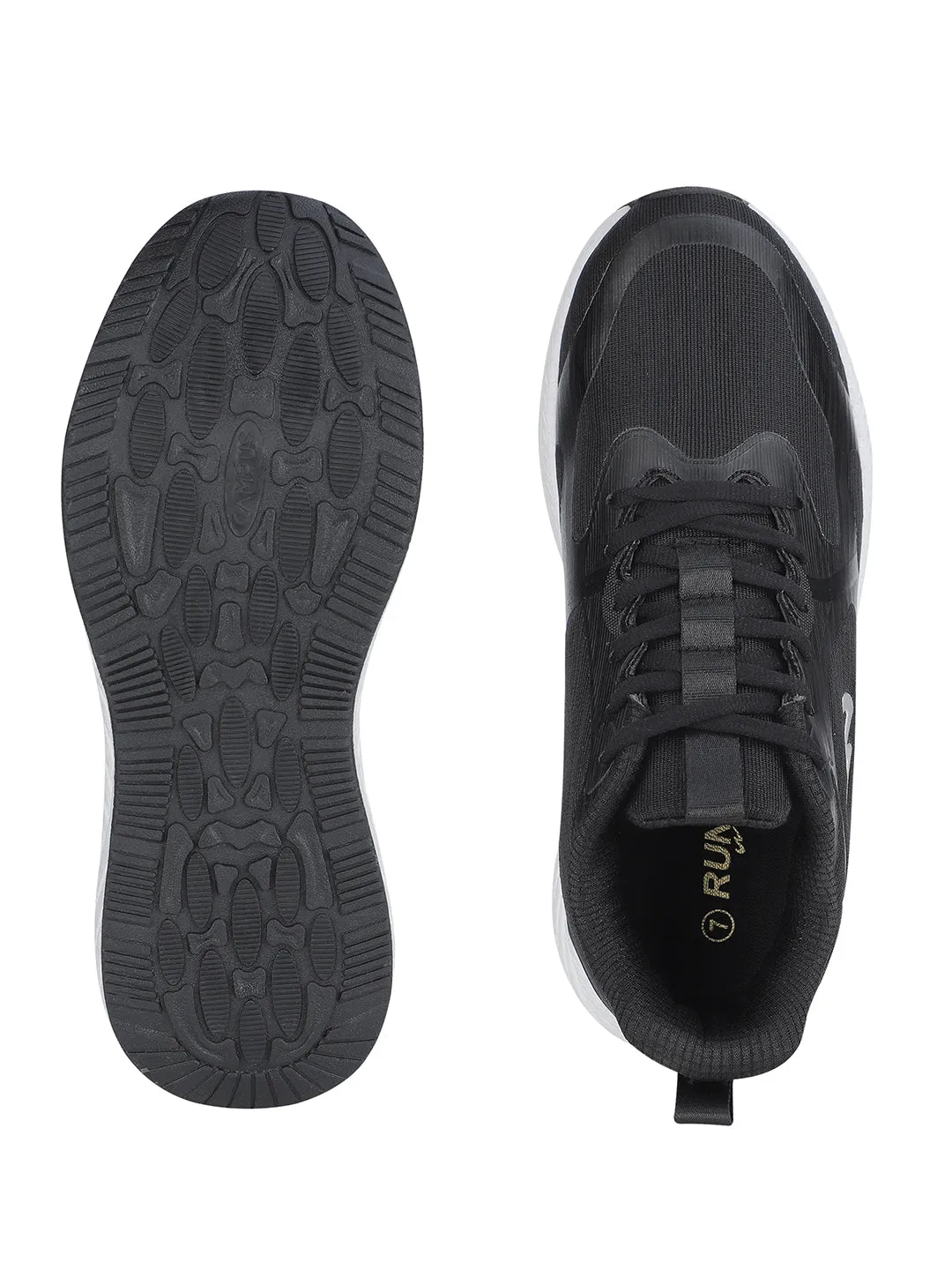 SNUG Black Men's Sports Shoes sold by Campus Shoes product image thumbnail 5