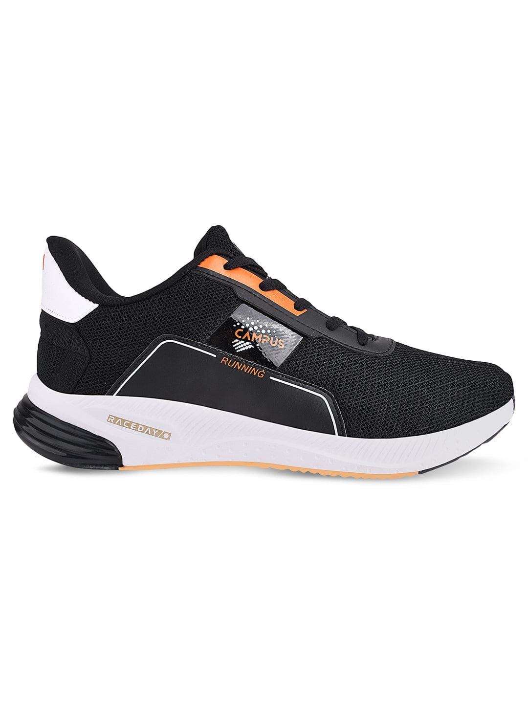 TREEP Black Men's Running Shoes sold by Campus Shoes